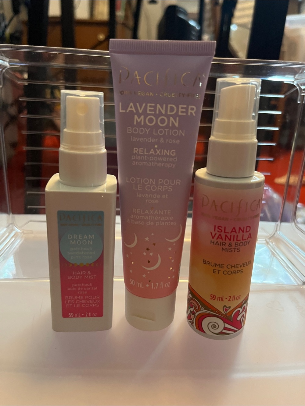 Pacifica Lavender Moon & Island Vanilla Trio - Purple, White, Pink
